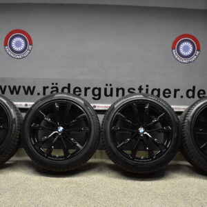 BMW X3 G01 / X4 G02 Winterkompletträder 20 Zoll – Original BMW M 699 – Neu pulverbeschichtet Schwarz Glanz