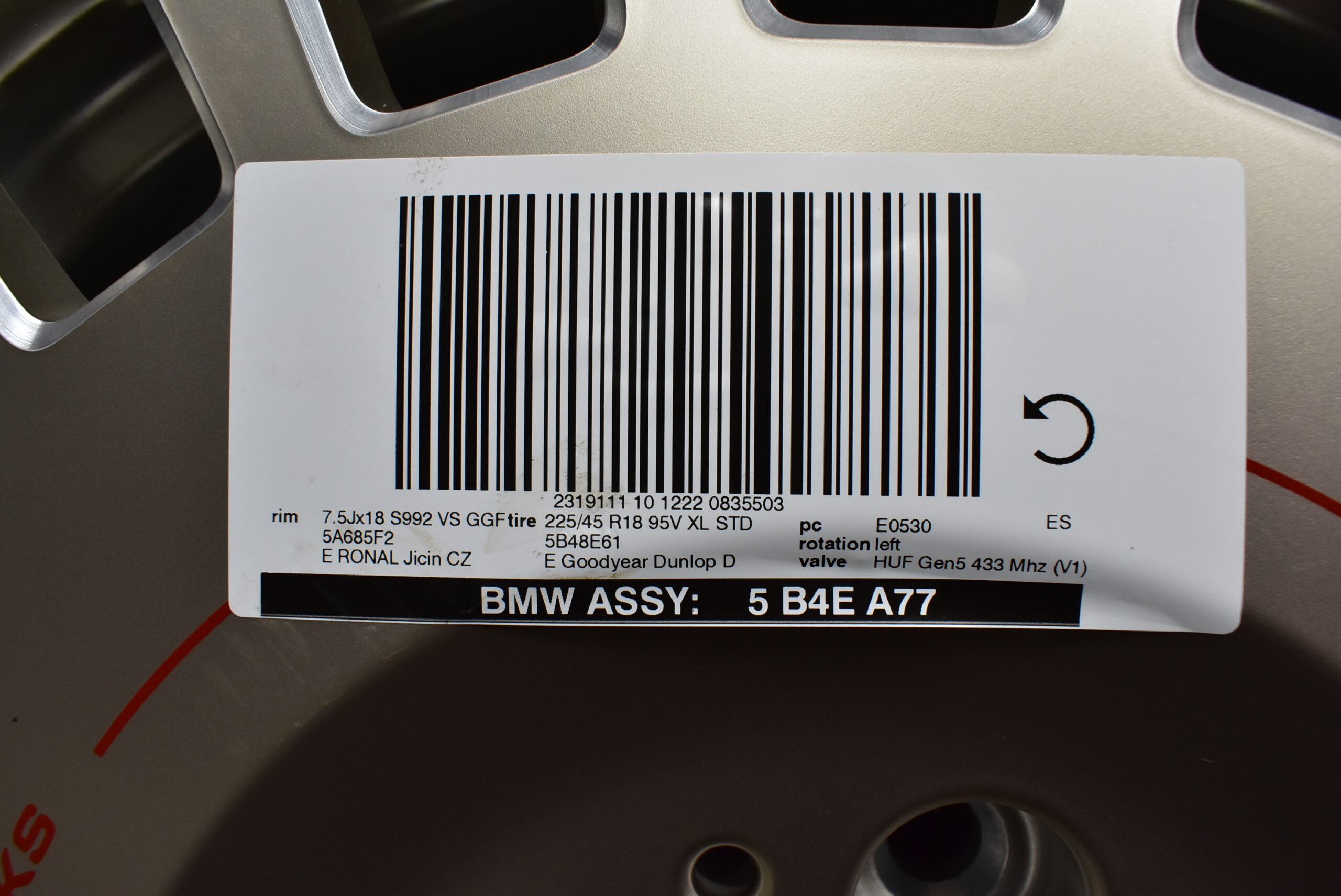 Mini Aceman J05 Alufelgen mit Winterreifen 225 45 R18 95V NEU Lager Nr. 1039 – Bild 8