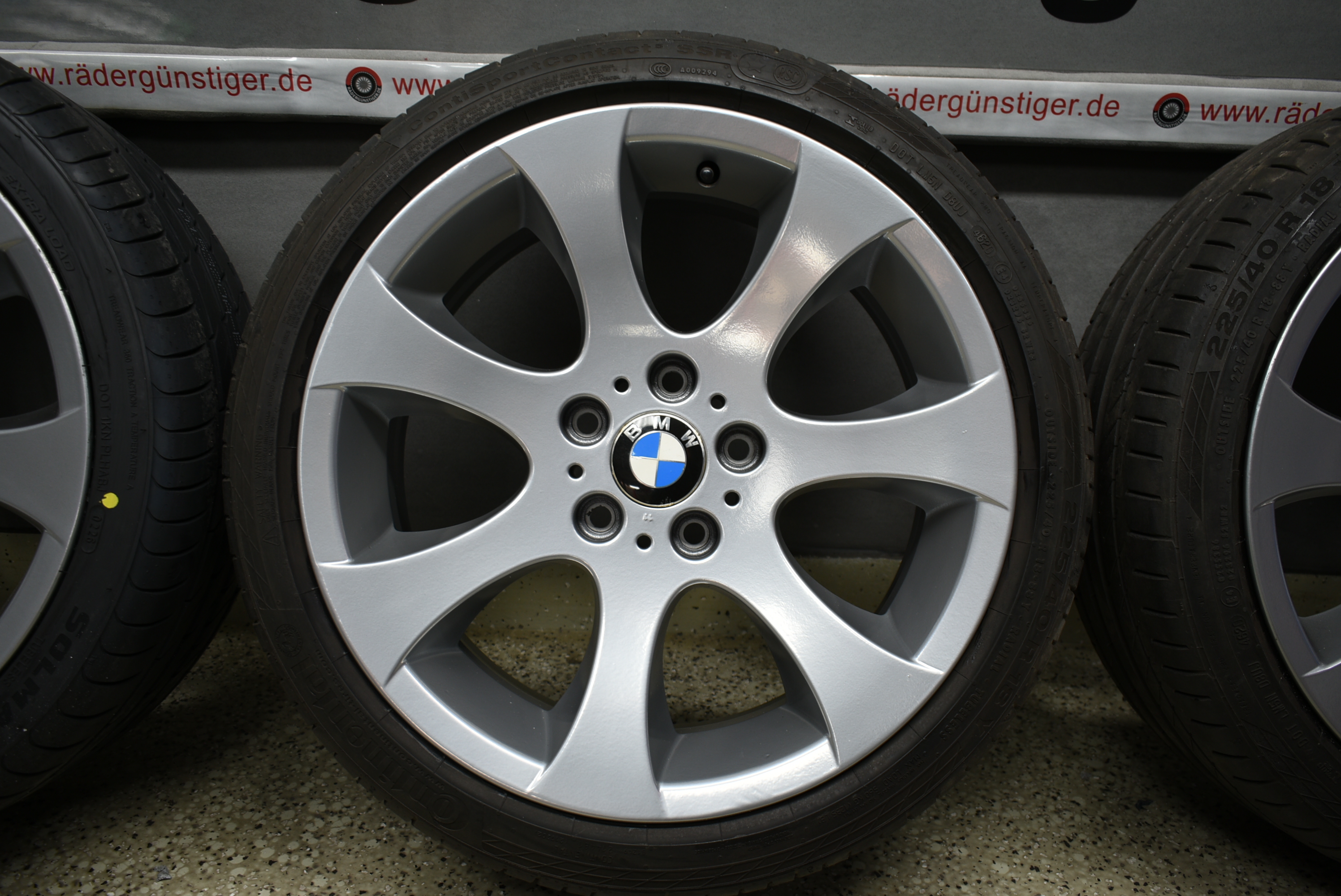 BMW 3er E90 E91 E92 E93 Alufelgen Sommerreifen 18 Zoll Original Lager Nr. 1143 – Bild 6