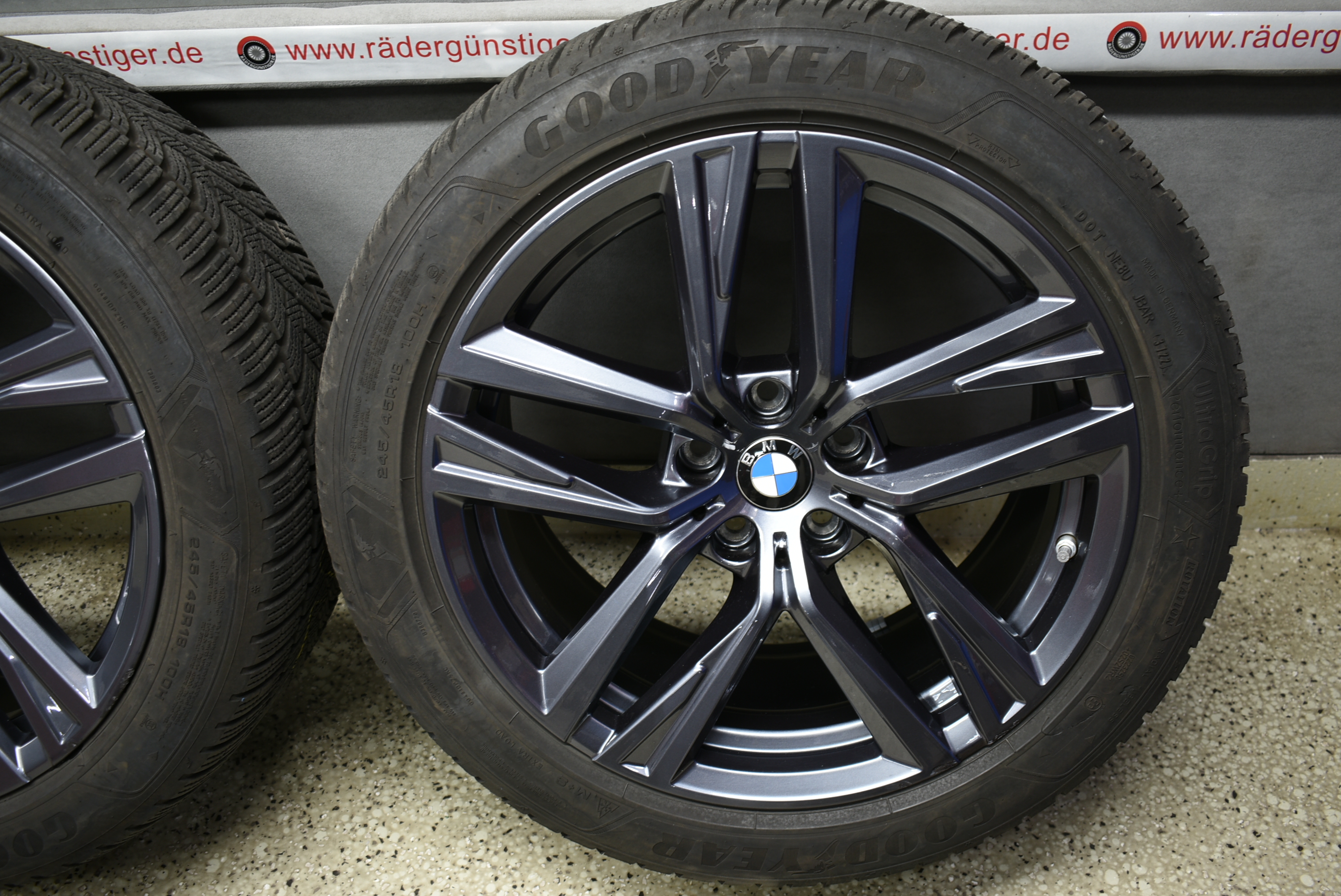 BMW 4er i4 G26 Alufelgen mit Winterreifen 245 45 R18 100H Lager Nr. 1163 – Bild 7