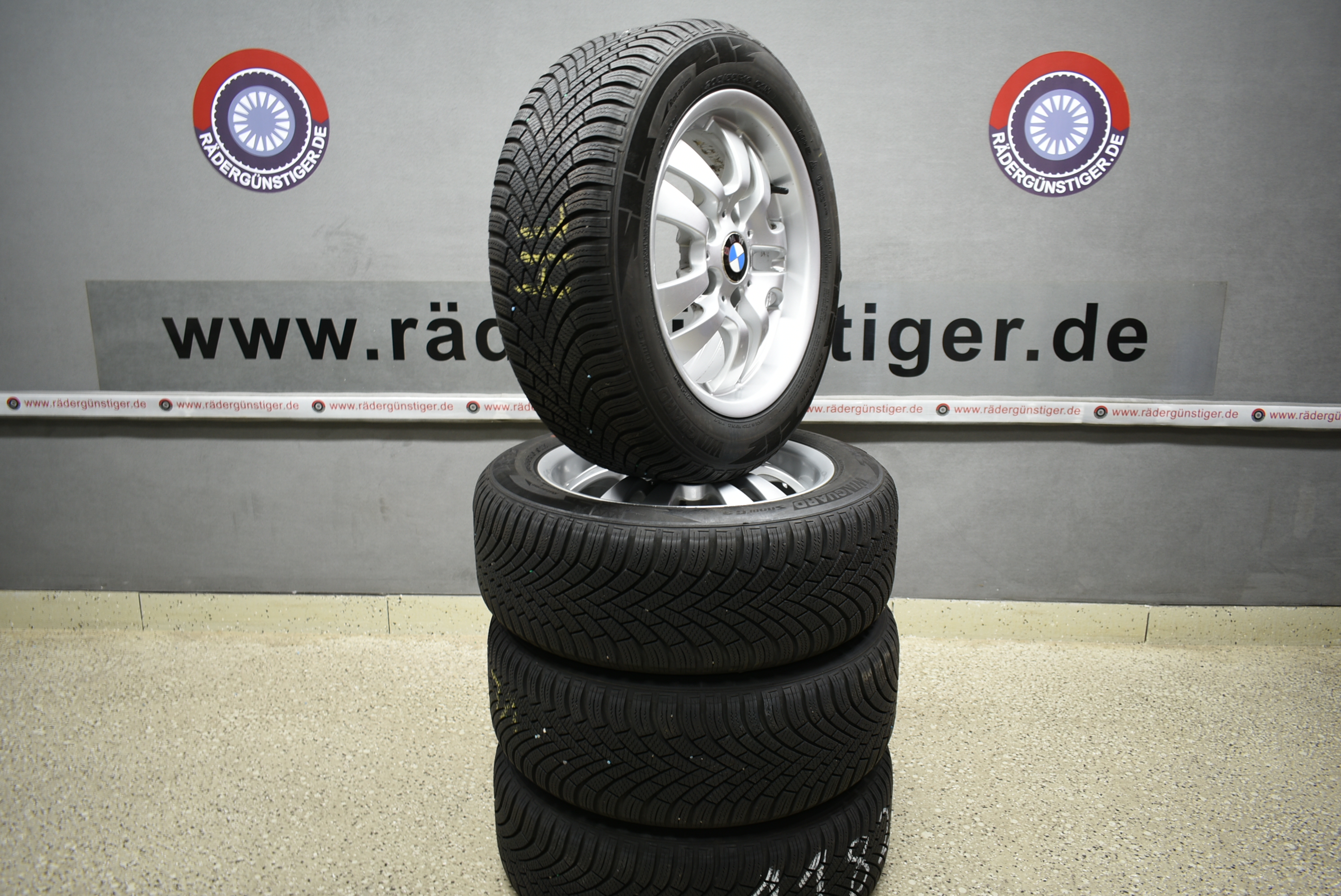 BMW 3er E90 E91 E93 Alufelgen mit Winterreifen 205 55 R16 91H Lager Nr. 1182 – Bild 13